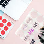 Color High-Viscosity Coated Paper Sticker Round Sticker, Random Color Delivery — view 6