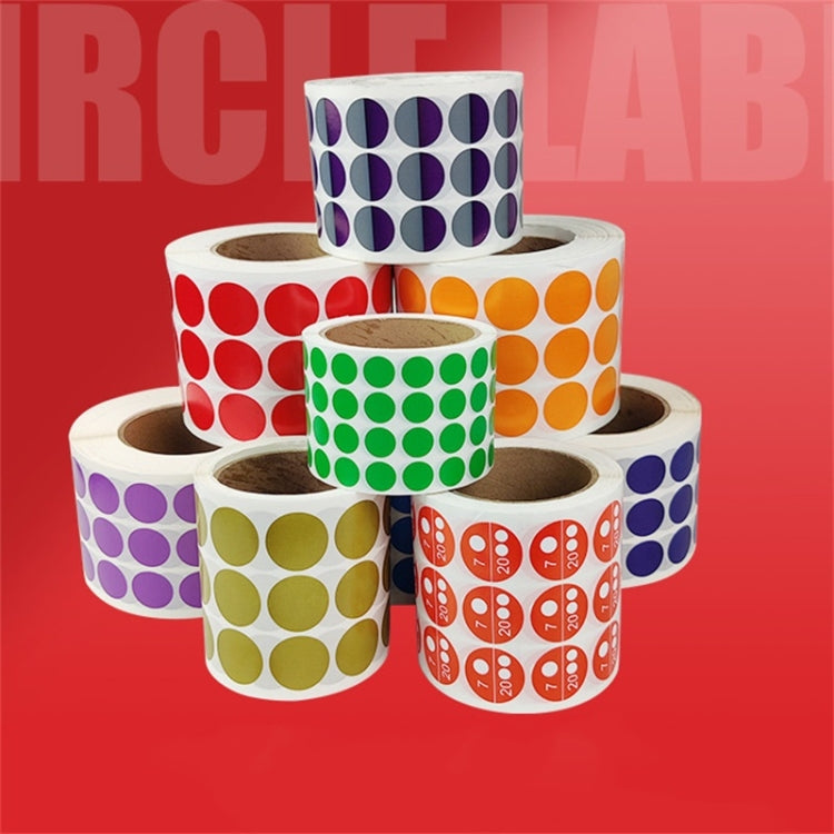 Color High-Viscosity Coated Paper Sticker Round Sticker, Random Color Delivery — view 7