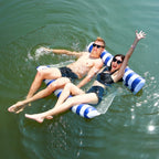 Inflatable Recliner On Water Foldable Backrest Floating Bed Inflatable Floating Row, Style：