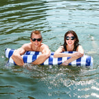 Inflatable Recliner On Water Foldable Backrest Floating Bed Inflatable Floating Row, Style：