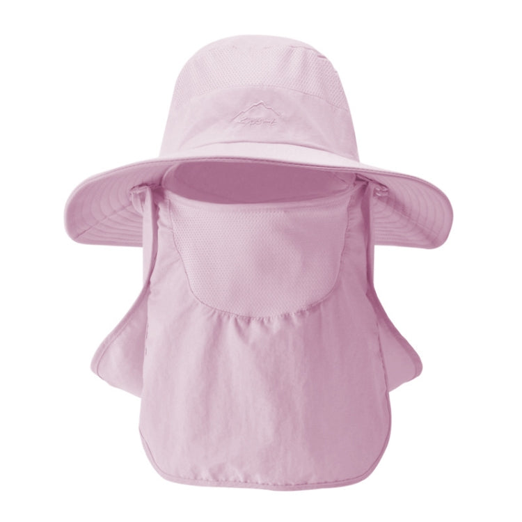 Multifunction Fisherman Hats Outdoor Speed Drying Fishing Breathable Sun Hats — Pink