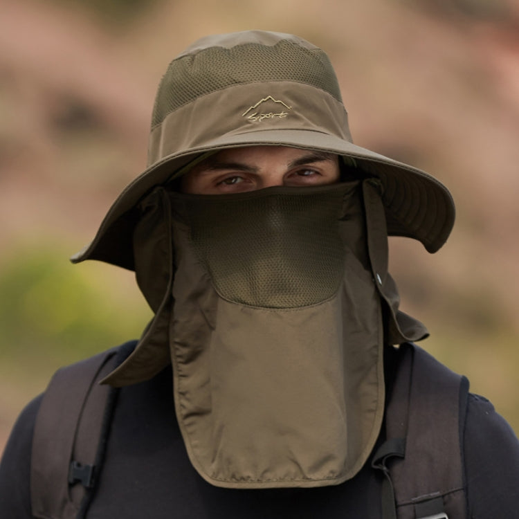 Multifunction Fisherman Hats Outdoor Speed Drying Fishing Breathable Sun Hats — Army Green