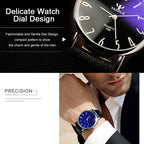 YAZOLE 299 Arabic Numerals Dial Couple Business Belt Watch
