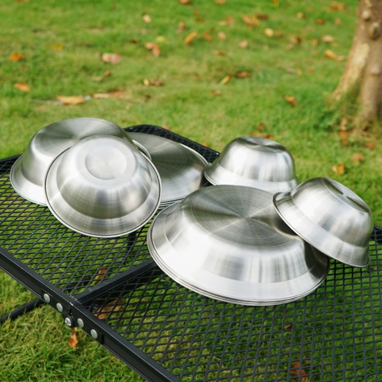 CLS Outdoor Stainless Steel Tableware Portable Camping Dinner Bowl Plate Kit