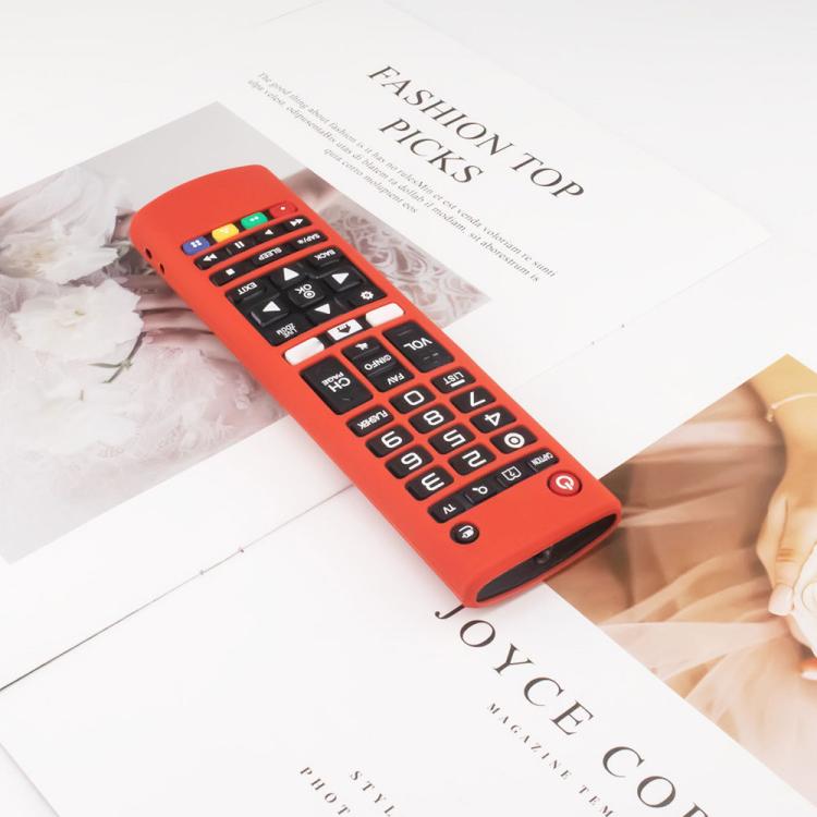 Y14 Remote Silicone Protective Case With Lanyard For LG AKB75095307/74915305/75375604 — Red