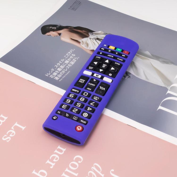 Y14 Remote Silicone Protective Case With Lanyard For LG AKB75095307/74915305/75375604 — Blue