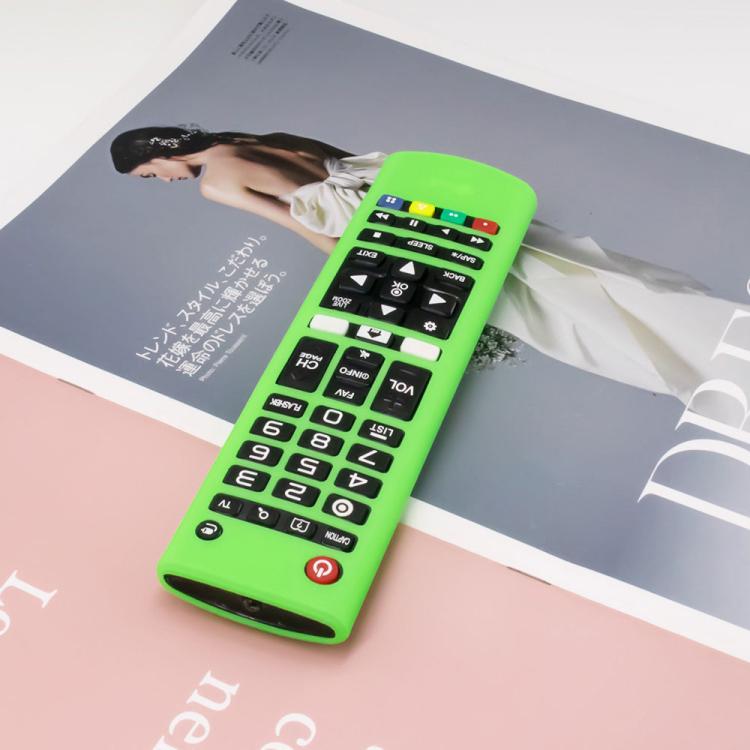 Y14 Remote Silicone Protective Case With Lanyard For LG AKB75095307/74915305/75375604 — Luminous Green