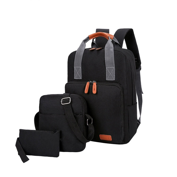 3 In 1 Travel Backpack Student School Bag USB Computer Backpack — light Grey