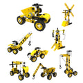 8 in 1 Children Variety Soft Assembled Building Blocks 100PCS DIY Engineering Vehicle Model