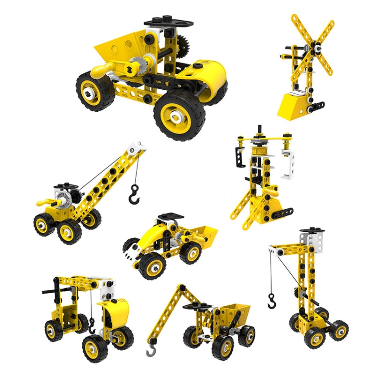 8 in 1 Children Variety Soft Assembled Building Blocks 100PCS DIY Engineering Vehicle Model