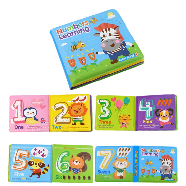 3 PCS EVA Fun Bath Book For Infants Children Playing In Water Early Education Cloth Book Bath Toy — Numbers Learning