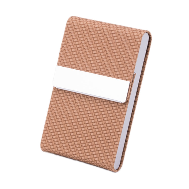 Advertising Business Card Case Business Practical Craft Gift — Woven Apricot