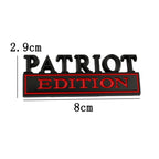 2 PCS Patriot Edition Metal Leaf Board Car Stickers Back Tail Box Label