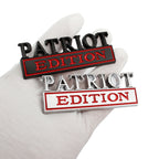 2 PCS Patriot Edition Metal Leaf Board Car Stickers Back Tail Box Label