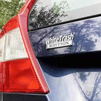 2 PCS Car Metal Modification Standard White Trash Edition Car Label Stickers