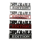 2 PCS Car Modified Metal Car Standard DEPLORABLE Edition Car Stickers