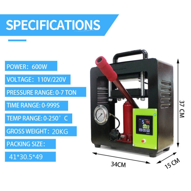 AP2047 Manual Hydraulic Rosin Machine Heat Press Machine, EU Plug