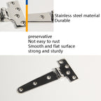 T-Shaped Hinge Thickened Stainless Steel Cabinet Glass Door Hinge — view 6