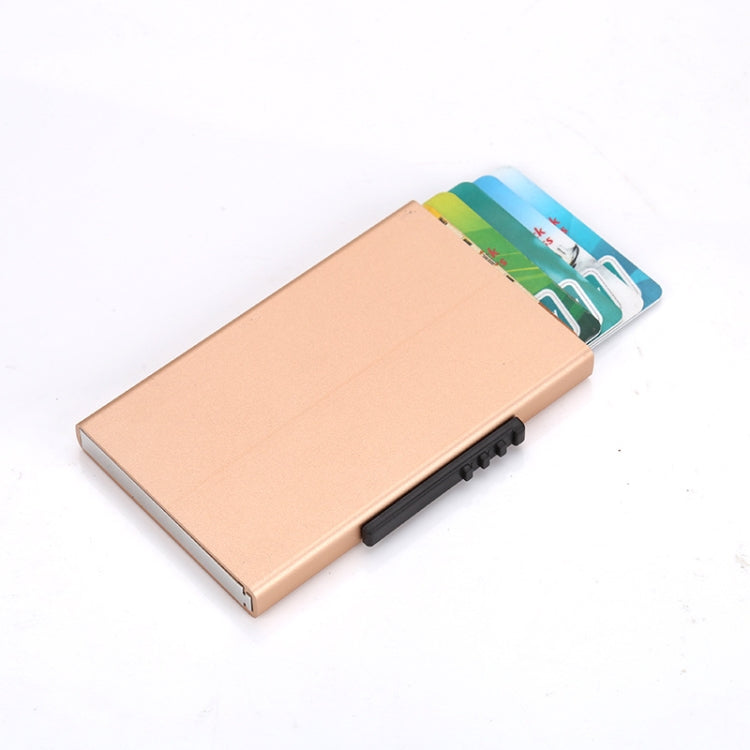 RFID Anti-Theft And Anti-Magnetic Aluminum Alloy Credit Card Case — Golden