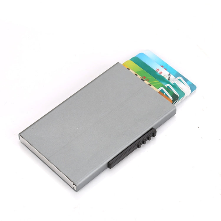 RFID Anti-Theft And Anti-Magnetic Aluminum Alloy Credit Card Case — Gray