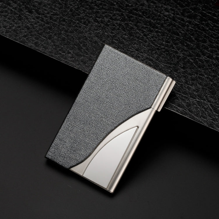 Male And Female Business Large-Capacity Stainless Steel Business Card Case — Oracle Gray