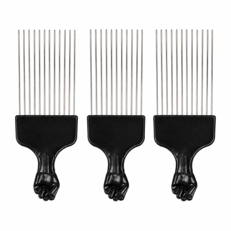 3 PCS Hairdressing Steel Needle Oil Hair Comb Plastic Haircut Pointed Tail Comb — P2020