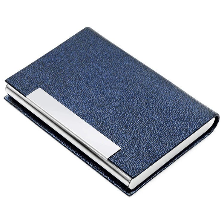 Stainless Steel Business Card Holder — Red