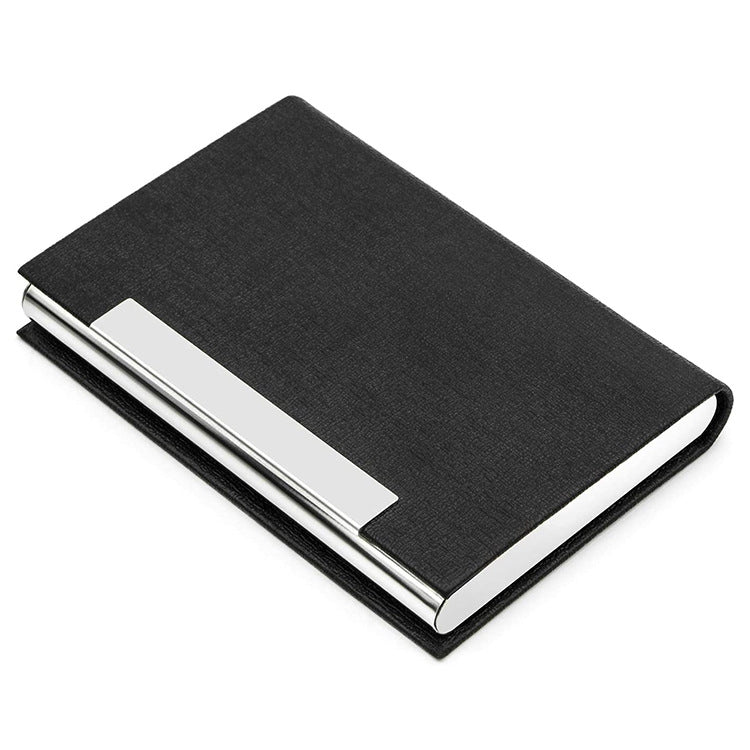 Stainless Steel Business Card Holder — Blue