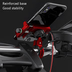 Kewig M6 Aluminum Alloy Motorcycle Mobile Phone Bracket Rechargeable With Switch Waterproof Stable Navigation Bracket