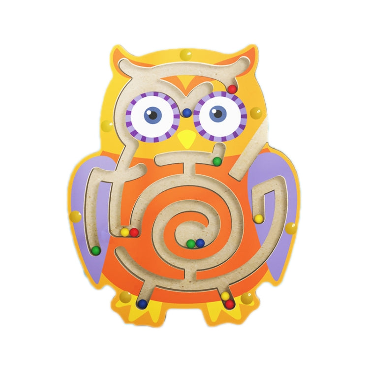 3 PCS Magnetic Ball Maze Children Early Education Intellectual Toys — Owl