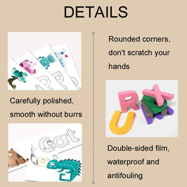 English Letter Word Spelling Learning Toy Wooden Puzzle Practice Cards — view 5