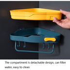 2 PCS Punch-Free Shaped Triangle Rack Bathroom Corner Shelf — view 9