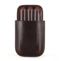 CF5003 Outdoor Travel Portable Cigar Humidor Leather Cigar Cover Can Hold 3 Cigars