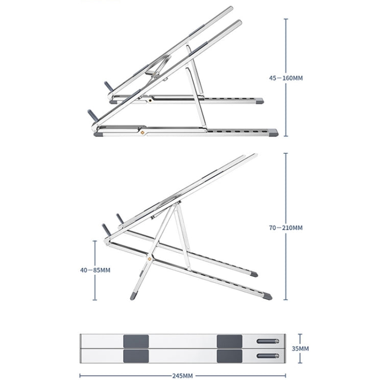 Oatsbasf Z02 Laptop Increasing Cooling Bracket Aluminum Alloy Desktop Adjustable Bracket