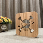 FS-T1875W 2.5W Pirate Shape Solid Wood Table Lamp LED Night Light — Pirate