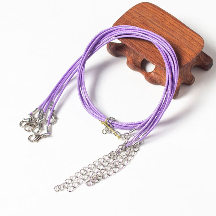 100 PCS Crystal Pendant Necklace Rope Jewelry Lanyard — Deep Purple