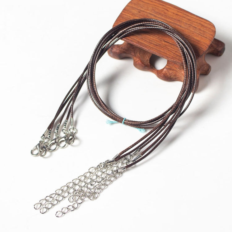 100 PCS Crystal Pendant Necklace Rope Jewelry Lanyard — Black