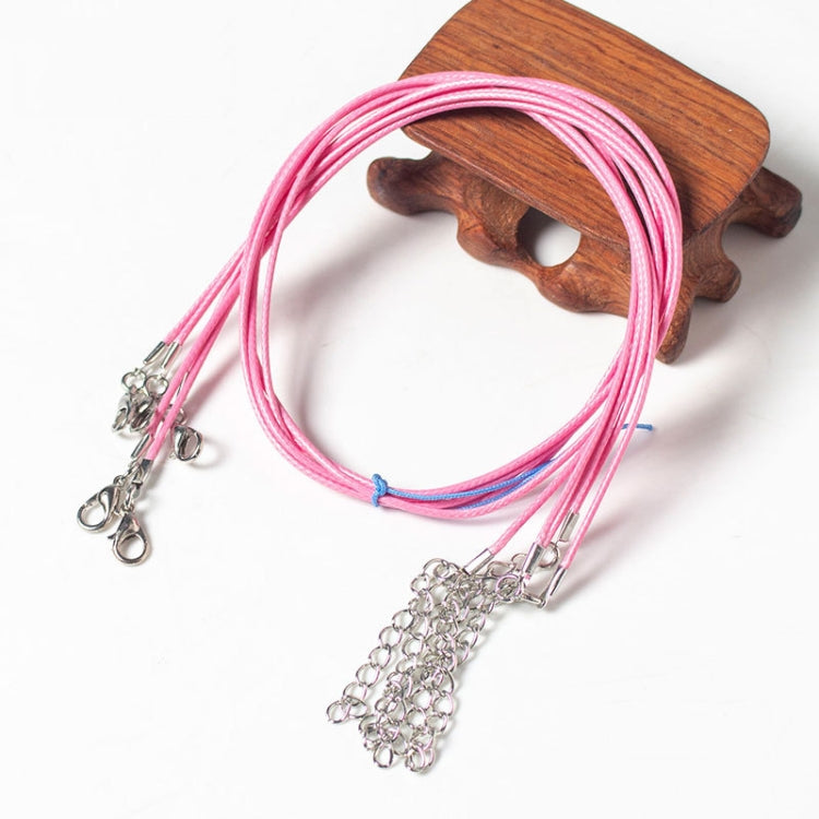 100 PCS Crystal Pendant Necklace Rope Jewelry Lanyard — Rose Red