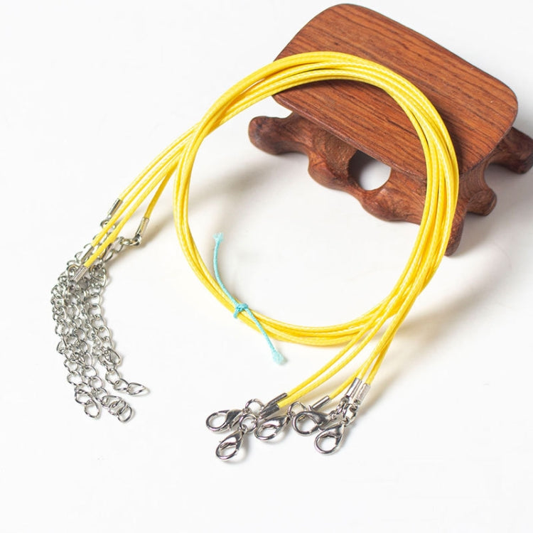 100 PCS Crystal Pendant Necklace Rope Jewelry Lanyard — Orange
