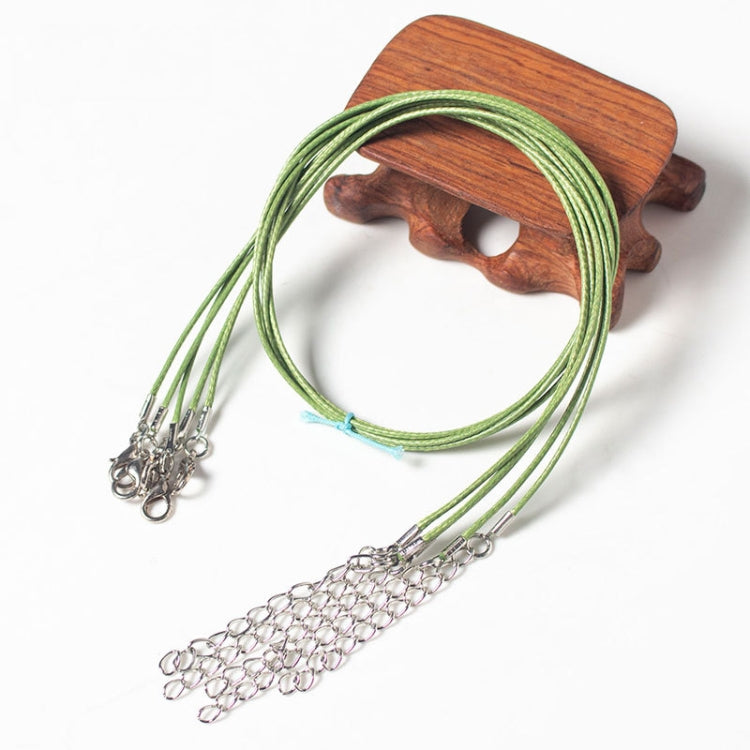 100 PCS Crystal Pendant Necklace Rope Jewelry Lanyard — Light Green