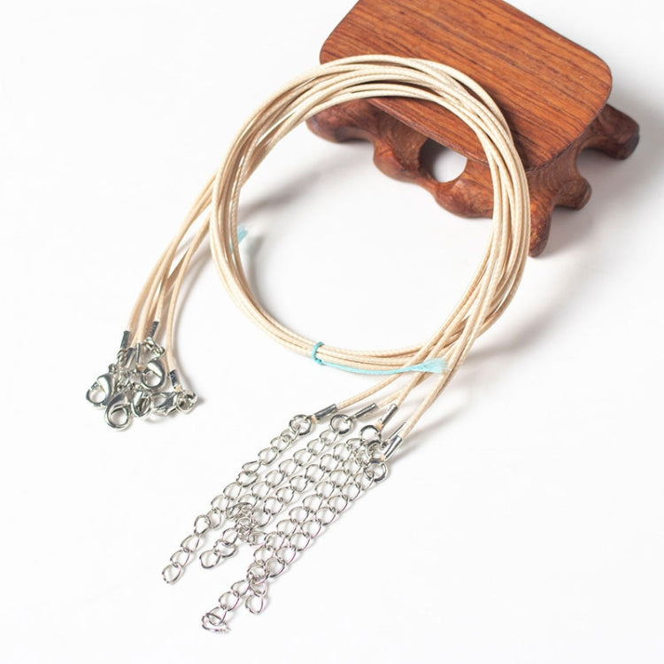 100 PCS Crystal Pendant Necklace Rope Jewelry Lanyard — Khaki