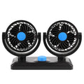 Car Fan Portable Mini Adjustable Car Double-Headed Electric Fan