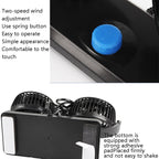 Car Fan Portable Mini Adjustable Car Double-Headed Electric Fan
