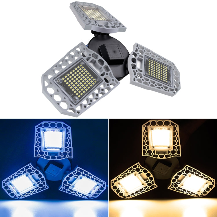 LED Industrial Mining Light Waterproof Light Sensor Folding Tri-Leaf Garage Lamp — 60W