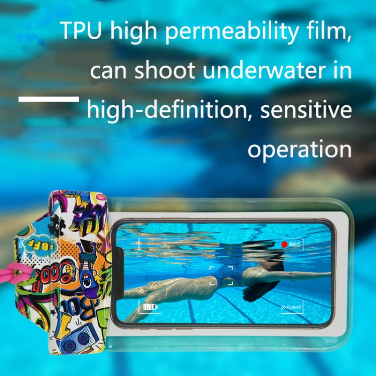 2 PCS PVC Waterproof Phone Bag Touch-Screen TPU Drifting Swimming Phone Waterproof Bag Random Color Delivery