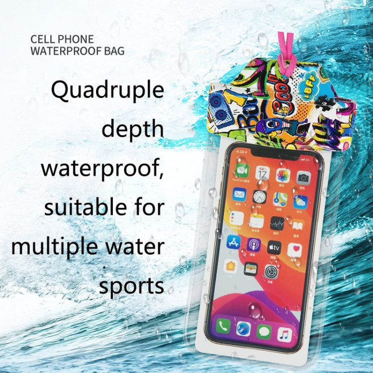 2 PCS PVC Waterproof Phone Bag Touch-Screen TPU Drifting Swimming Phone Waterproof Bag Random Color Delivery