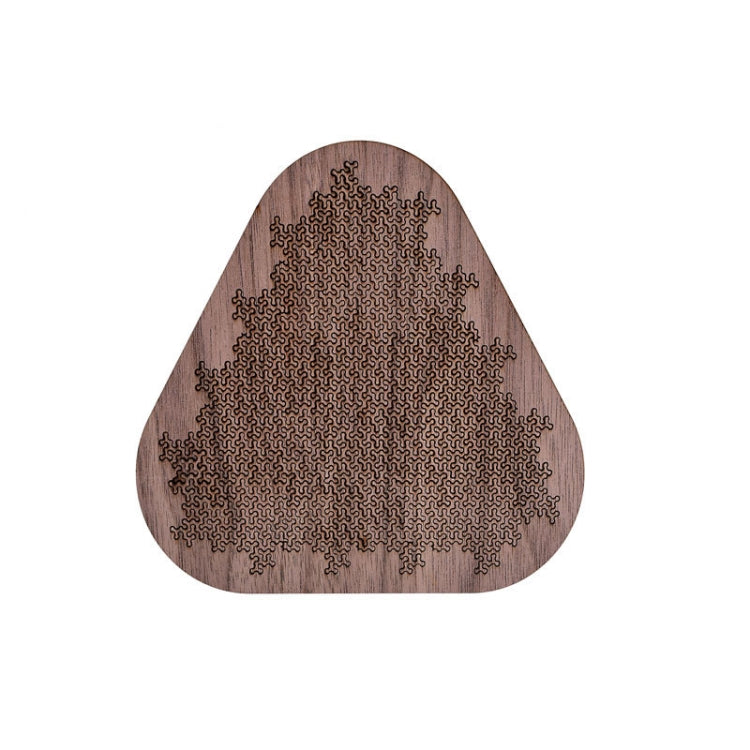 Wooden Adult High Difficulty Brain Burning Irregular Puzzle — Dark Khaki
