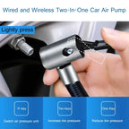 DC12V 120W Car Air Pump Wired Wireless Two-In-One Digital Air Pump
