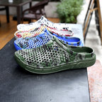 Hollow Hole Shoes Light and Breathable Home Half Slippers Beach Shoes for Women