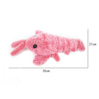35cm Electric Jumping Shrimp USB Charging Simulation Lobster Funny Cat Plush Toy — view 3